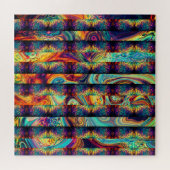 抽象芸術分割されたレイヤードアサイケデリックートワーク ジグソーパズル (横)