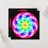 抽象芸術切り抜き円 カード (正面/裏面インサイチュ)