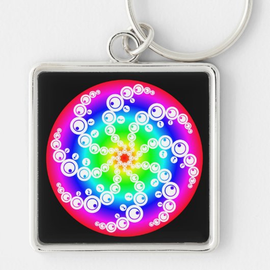 抽象芸術切り抜き円 キーホルダー (正面)