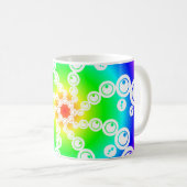 抽象芸術切り抜き円 コーヒーマグカップ (正面右)