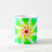 抽象芸術切り抜き円 コーヒーマグカップ (中央)