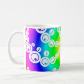 抽象芸術切り抜き円 コーヒーマグカップ (左)