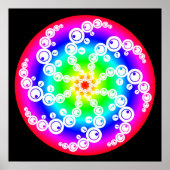 抽象芸術切り抜き円 ポスター (正面)