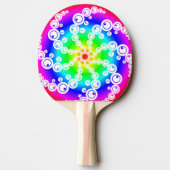 抽象芸術切り抜き円 卓球ラケット (裏面)
