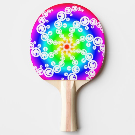 抽象芸術切り抜き円 卓球ラケット (正面)