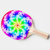 抽象芸術切り抜き円 卓球ラケット (横)