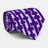 抽象芸術列 – パウダーブルーの深いパープル ネクタイ (ロール)
