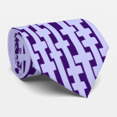 抽象芸術列 – パウダーブルーの深い紫 ネクタイ (ロール)