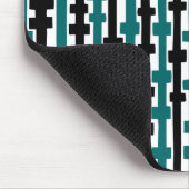 抽象芸術列 – 緑と黒(白) マウスパッド (コーナー)