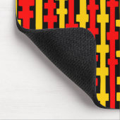 抽象芸術列 – 黒の赤とオレンジ マウスパッド (コーナー)