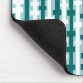 抽象芸術列 – Lt Blue Greeの緑と白 マウスパッド (コーナー)