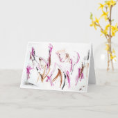 抽象芸術勇気付けられる「シンプル親切」カード カード (黄色い花)