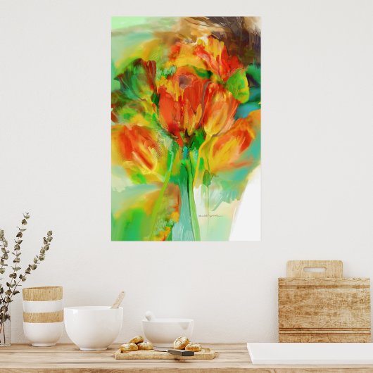 抽象芸術勉強 ポスター (キッチン)