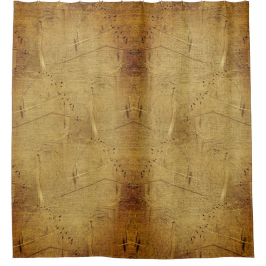 抽象芸術動揺しての色合い シャワーカーテン (正面)