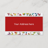 抽象芸術動物のパタ子供へーン+あなたのバックガー。 名刺 (裏面)