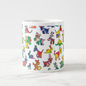 抽象芸術動物パターンタイル ジャンボコーヒーマグカップ (正面)