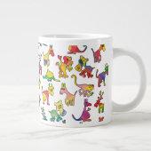 抽象芸術動物パターンタイル ジャンボコーヒーマグカップ (右)