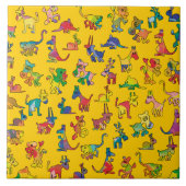 抽象芸術動物パターンタイル タイル (正面)