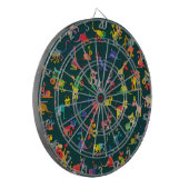 抽象芸術動物パターンタイル ダーツボード (正面左)