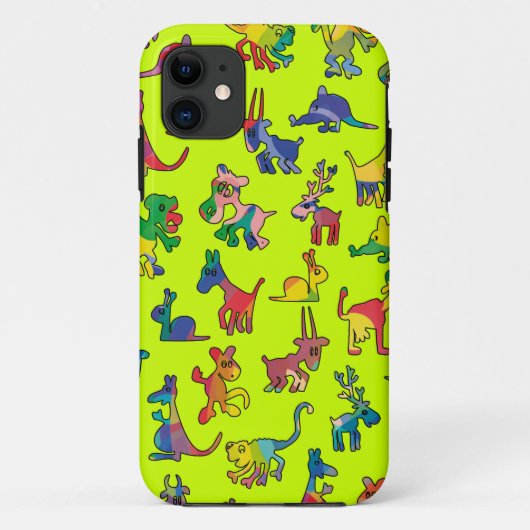 抽象芸術動物パターンタイル Case-Mate iPhoneケース (裏面)