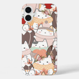 抽象芸術動物姿デザイン iPhone 16 PLUSケース