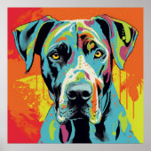 抽象芸術動物、グレート・ダン ポスター (正面)