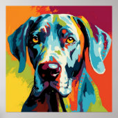 抽象芸術動物、グレート・ダン ポスター (正面)