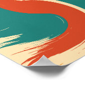 抽象芸術動的フローモダンアートワーク ポスター (角)