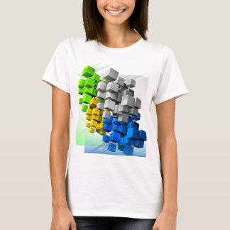 抽象芸術動的幾何学組成 Tシャツ