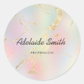 抽象芸術勾配フェイク箔 ラウンドシール (正面)