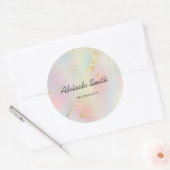 抽象芸術勾配フェイク箔 ラウンドシール (封筒)