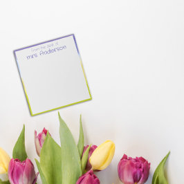 抽象芸術勾配ラベンダーライムグリーン縁ど ノートパッド