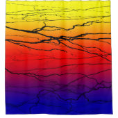 抽象芸術勾配 シャワーカーテン (正面)