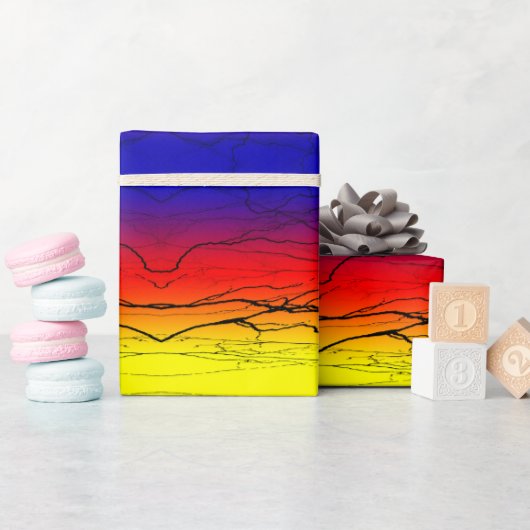 抽象芸術勾配 ラッピングペーパー (ベビーシャワー)