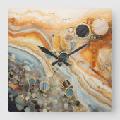 抽象芸術化石壁時計 スクエア壁時計 (正面)