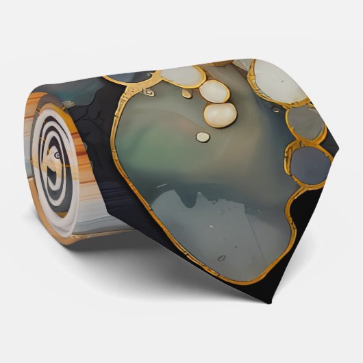 抽象芸術化石 ネクタイ (ロール)