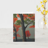 抽象芸術北秋ウッドランド カード (黄色い花)