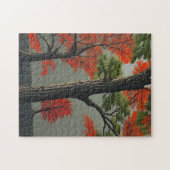 抽象芸術北秋ウッドランド ジグソーパズル (横)