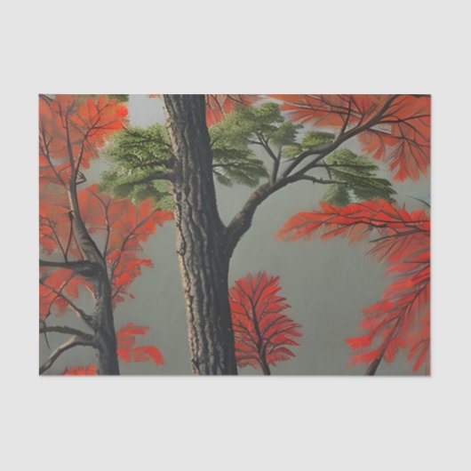 抽象芸術北秋ウッドランド 薄葉紙 (正面)