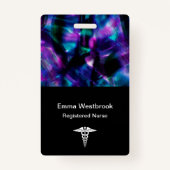 抽象芸術医モダン療登録ナース名 バッジ (正面)