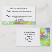 抽象芸術医療アポイントメント 予約カード (正面/裏面)