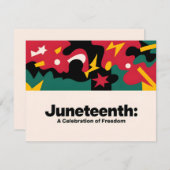 抽象芸術十二月A自由お祝いデシ シーズンカード (正面/裏面)