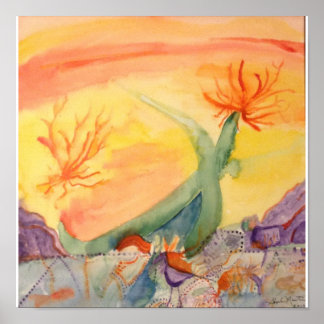 抽象芸術午後 ポスター