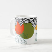 抽象芸術半モダン世紀 コーヒーマグカップ (正面左)