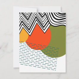 抽象芸術半モダン世紀 ノートカード