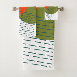 抽象芸術半モダン世紀 バスタオルセット