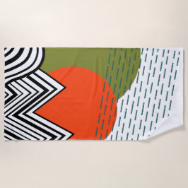 抽象芸術半モダン世紀 ビーチタオル