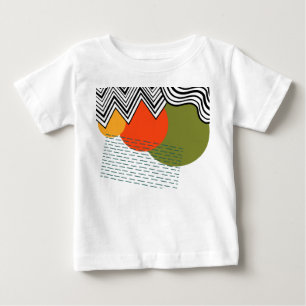 抽象芸術半モダン世紀 ベビーTシャツ