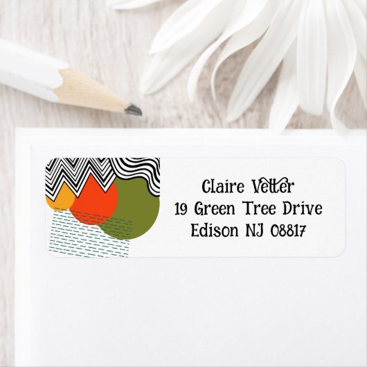 抽象芸術半モダン世紀 ラベル (インサイチュ)