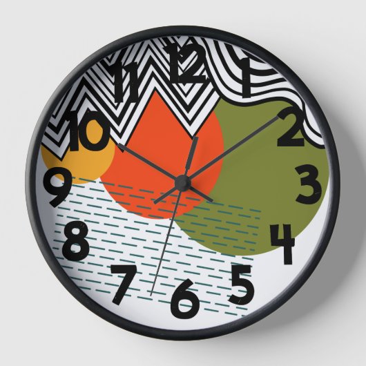抽象芸術半モダン世紀 壁時計 (正面)